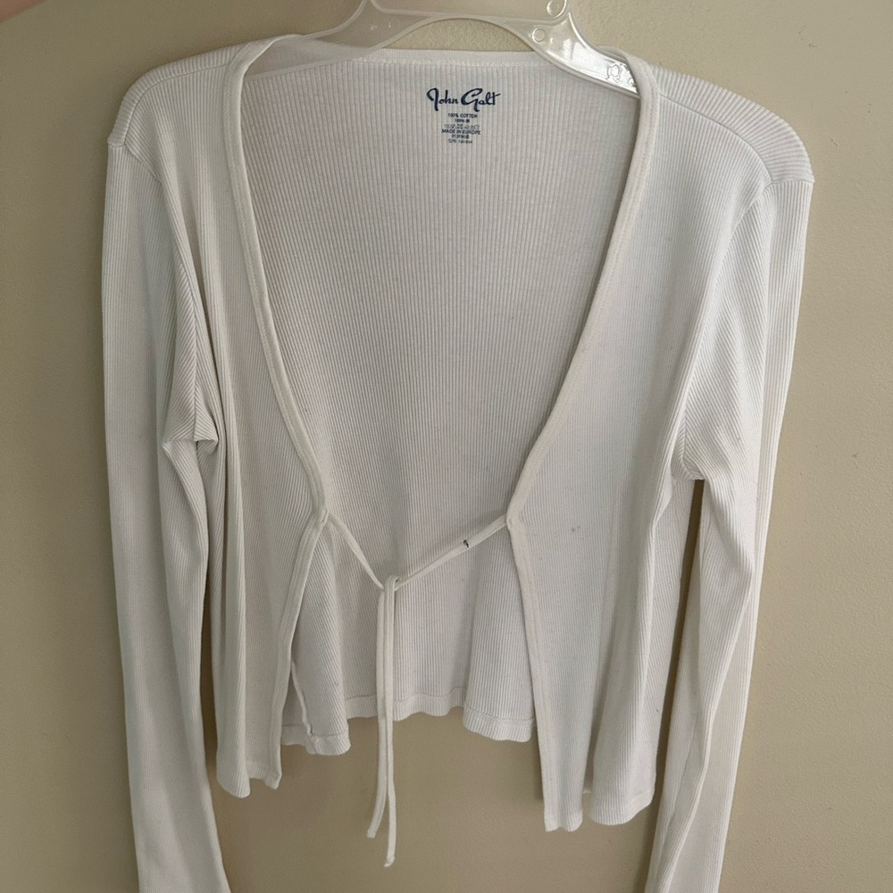 John galt sweater cover up in white